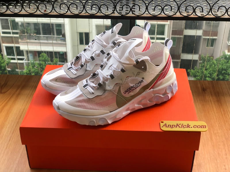 Undercover x Nike Epic React Element 87 Hyaline/Big red-white AQ1813-345 - Review